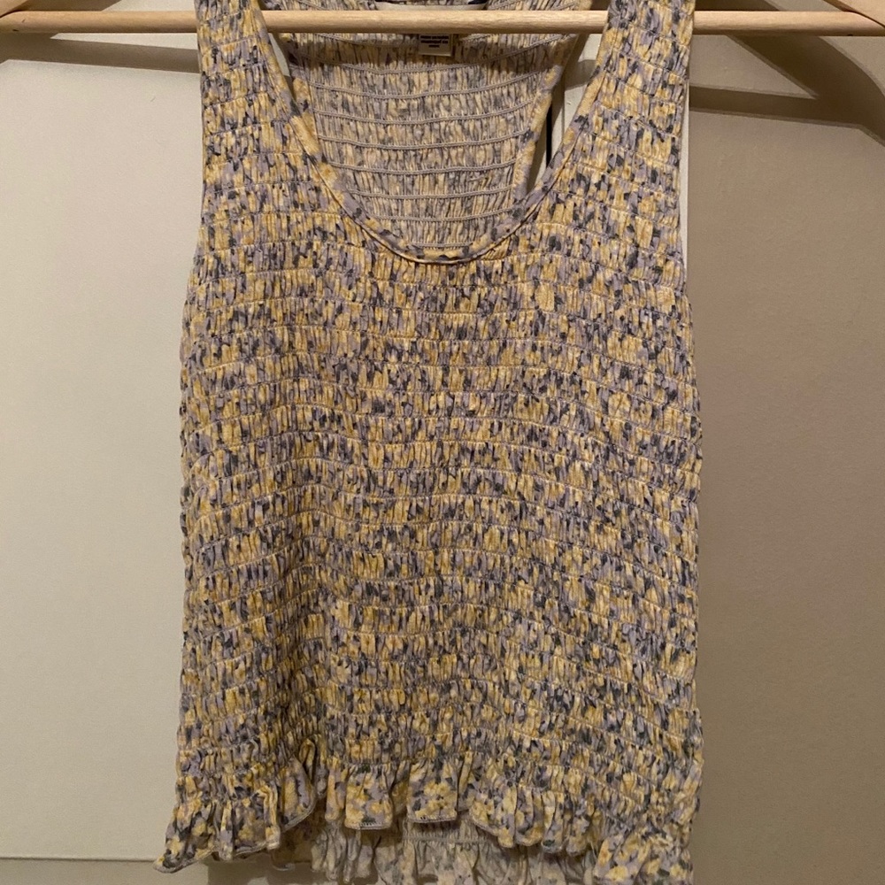 SMOCKED CROP TOP